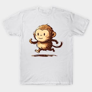 Cute running monkey T-Shirt